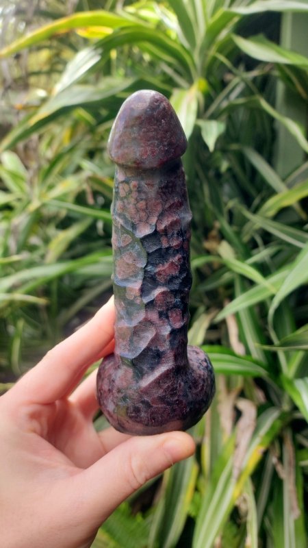 Garnet Penis Crystal Carving - Carving Australia