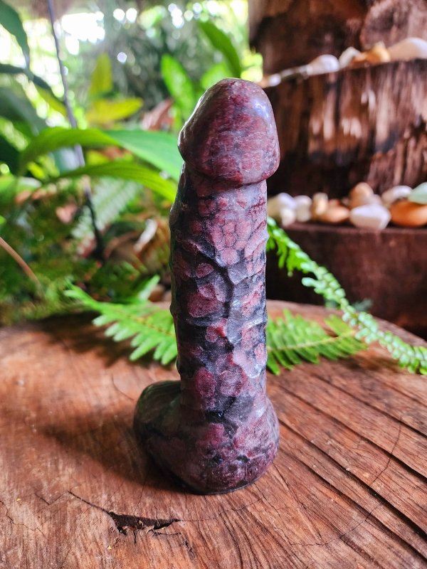 Garnet Penis Crystal Carving - Carving Australia