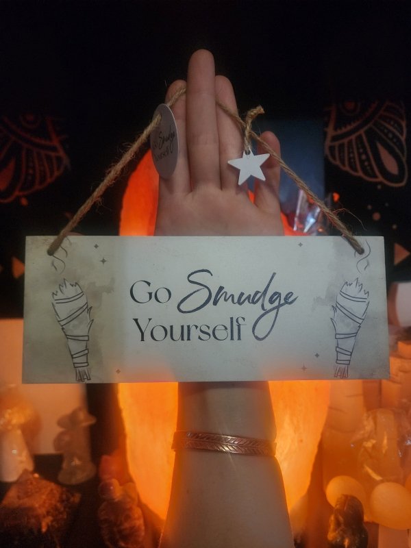 Go Smudge Yourself - Sage Hanging Sign - Accessories Australia