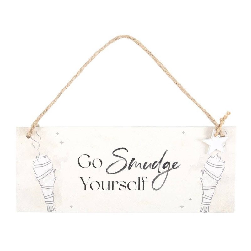 Go Smudge Yourself - Sage Hanging Sign - Accessories Australia
