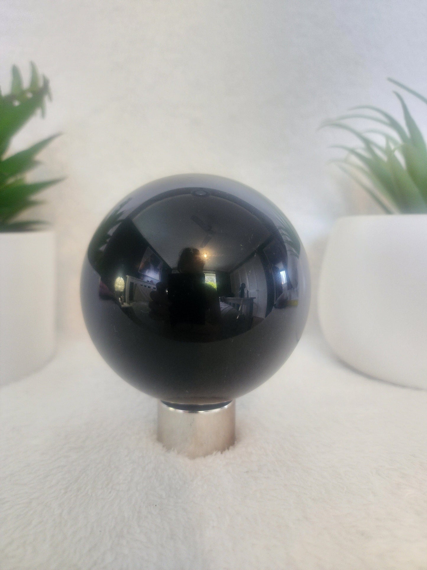 Crystals Golden Sheen Black Obsidian Sphere 747g