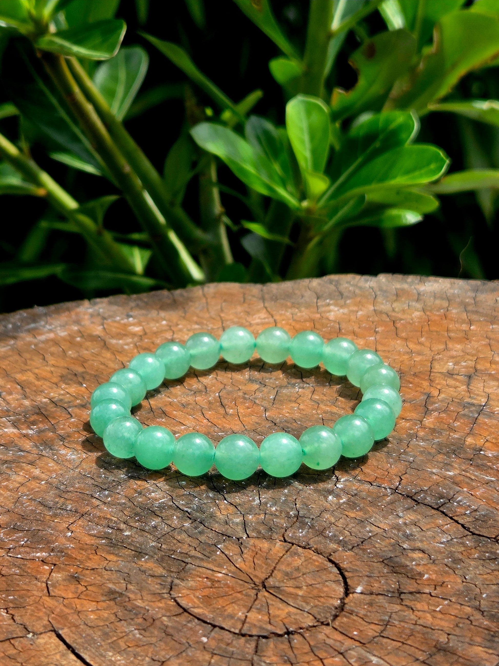 Crystals Green Aventurine Bracelet 8mm