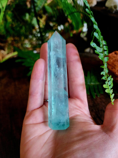 Crystals Green Fluorite Tower Point