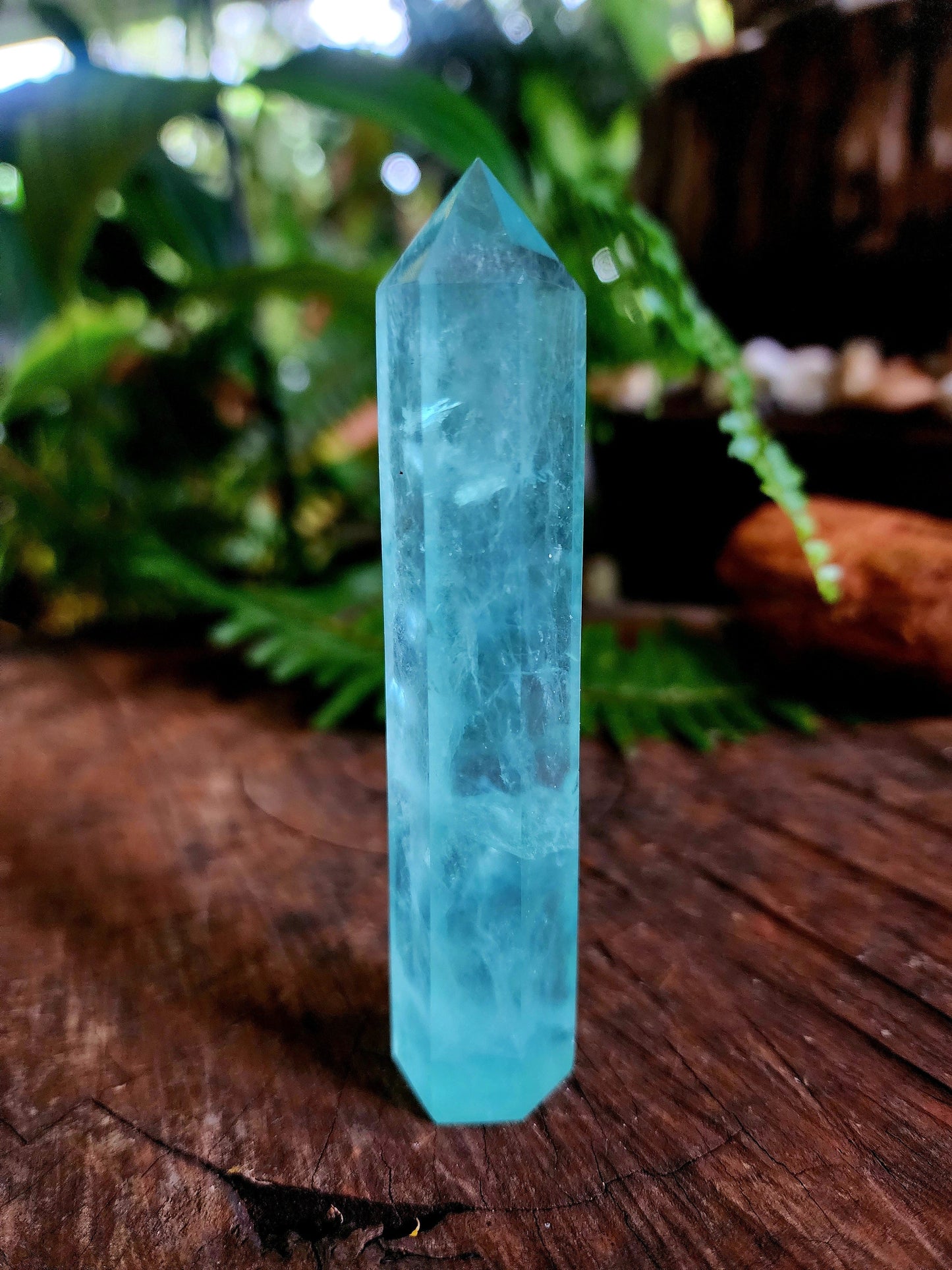 Crystals Green Fluorite Tower Point