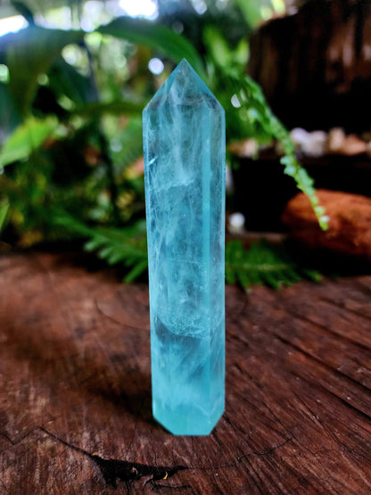 Crystals Green Fluorite Tower Point