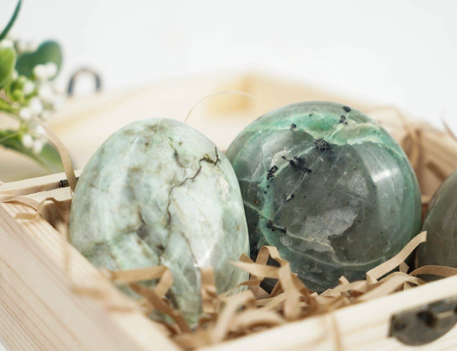 Green Moonstone Palm Stone Australia