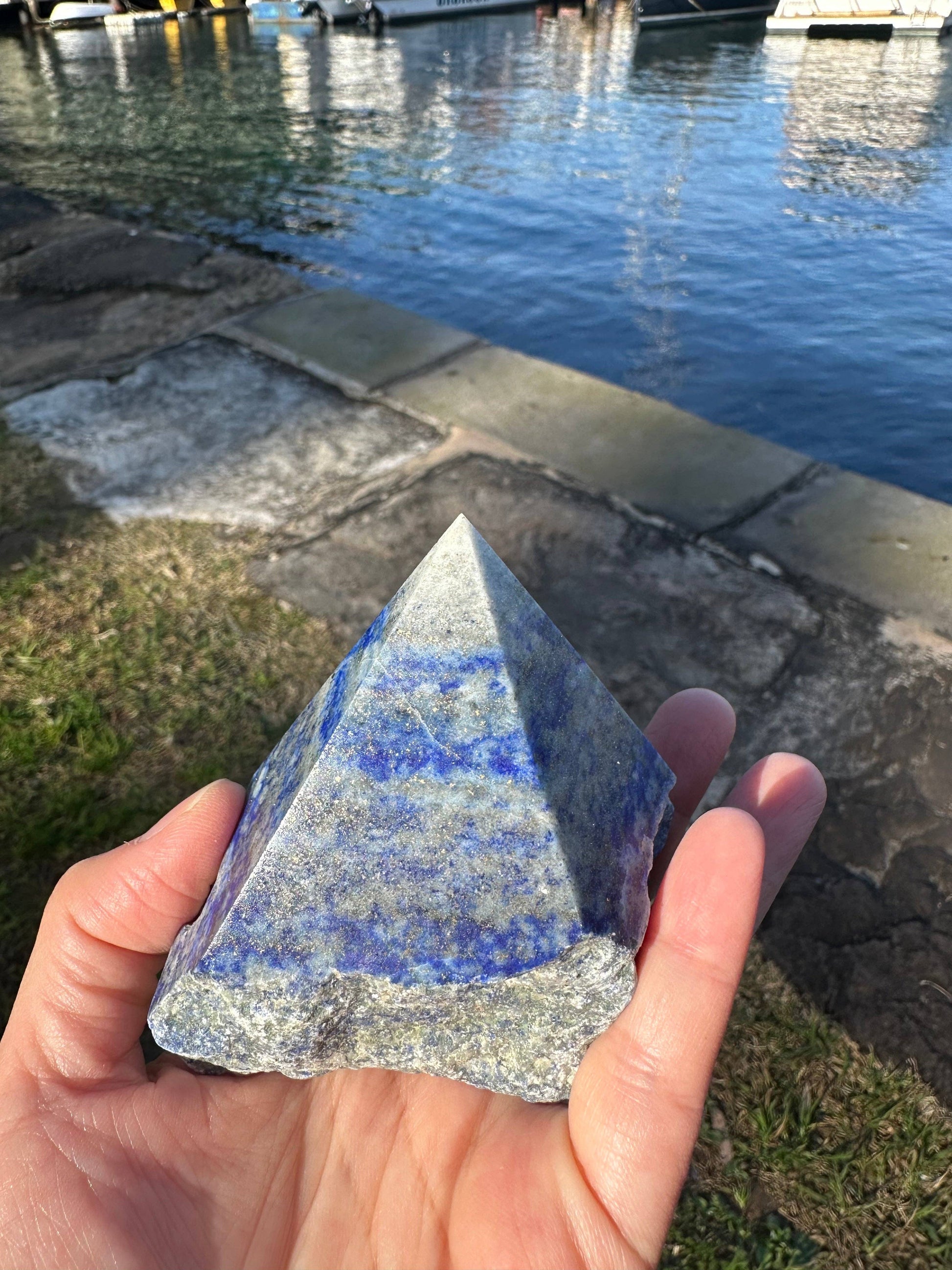 Crystals Half Polished Raw Natural Lapis Lazuli Tower Point Generator Australia