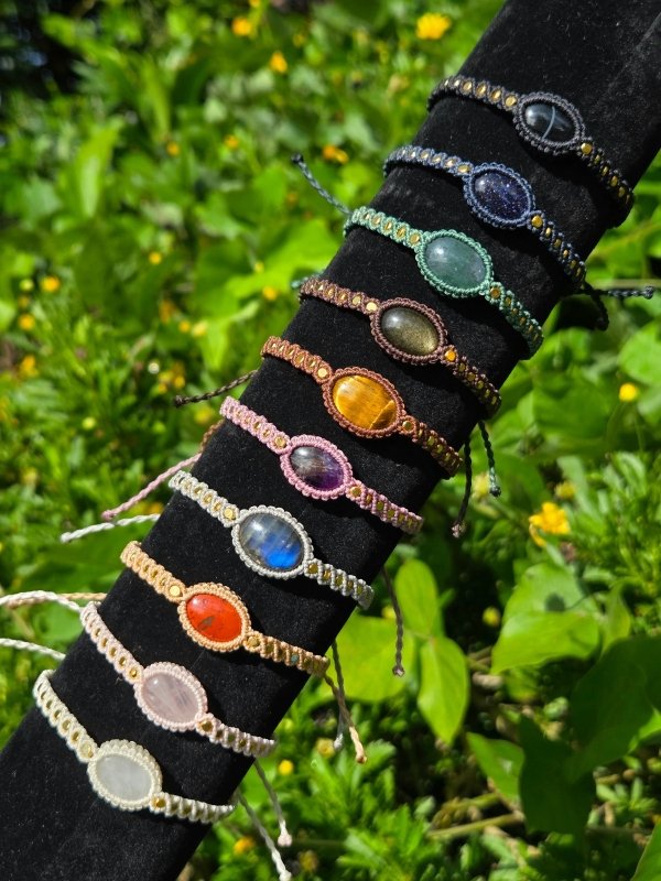 Handmade Crystal Macrame Bracelet - Jewellery Australia