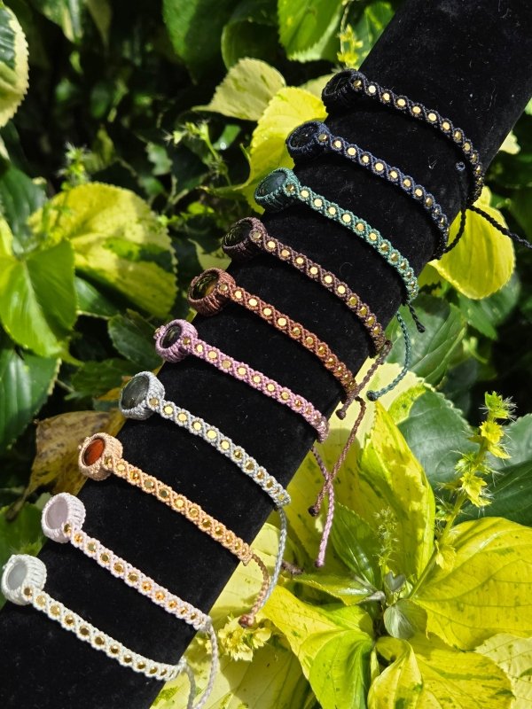Handmade Crystal Macrame Bracelet - Jewellery Australia