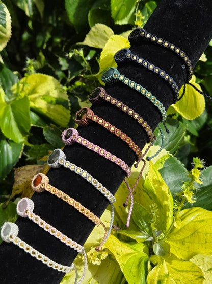 Handmade Crystal Macrame Bracelet - Jewellery Australia