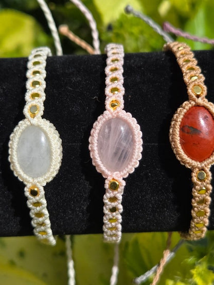 Handmade Crystal Macrame Bracelet - Jewellery Australia