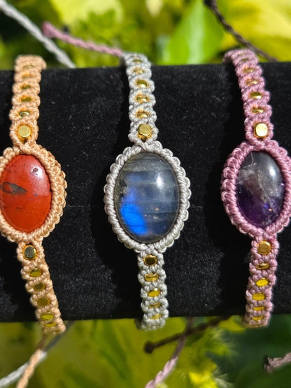 Handmade Crystal Macrame Bracelet - Jewellery Australia