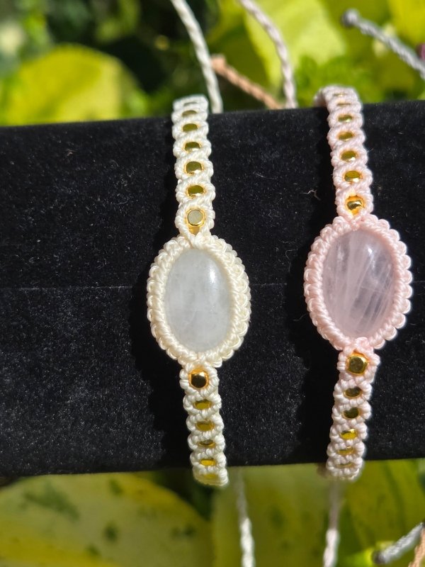 Handmade Crystal Macrame Bracelet - Jewellery Australia