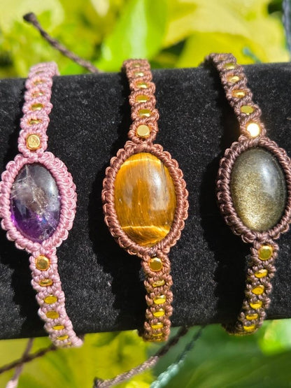 Handmade Crystal Macrame Bracelet - Jewellery Australia