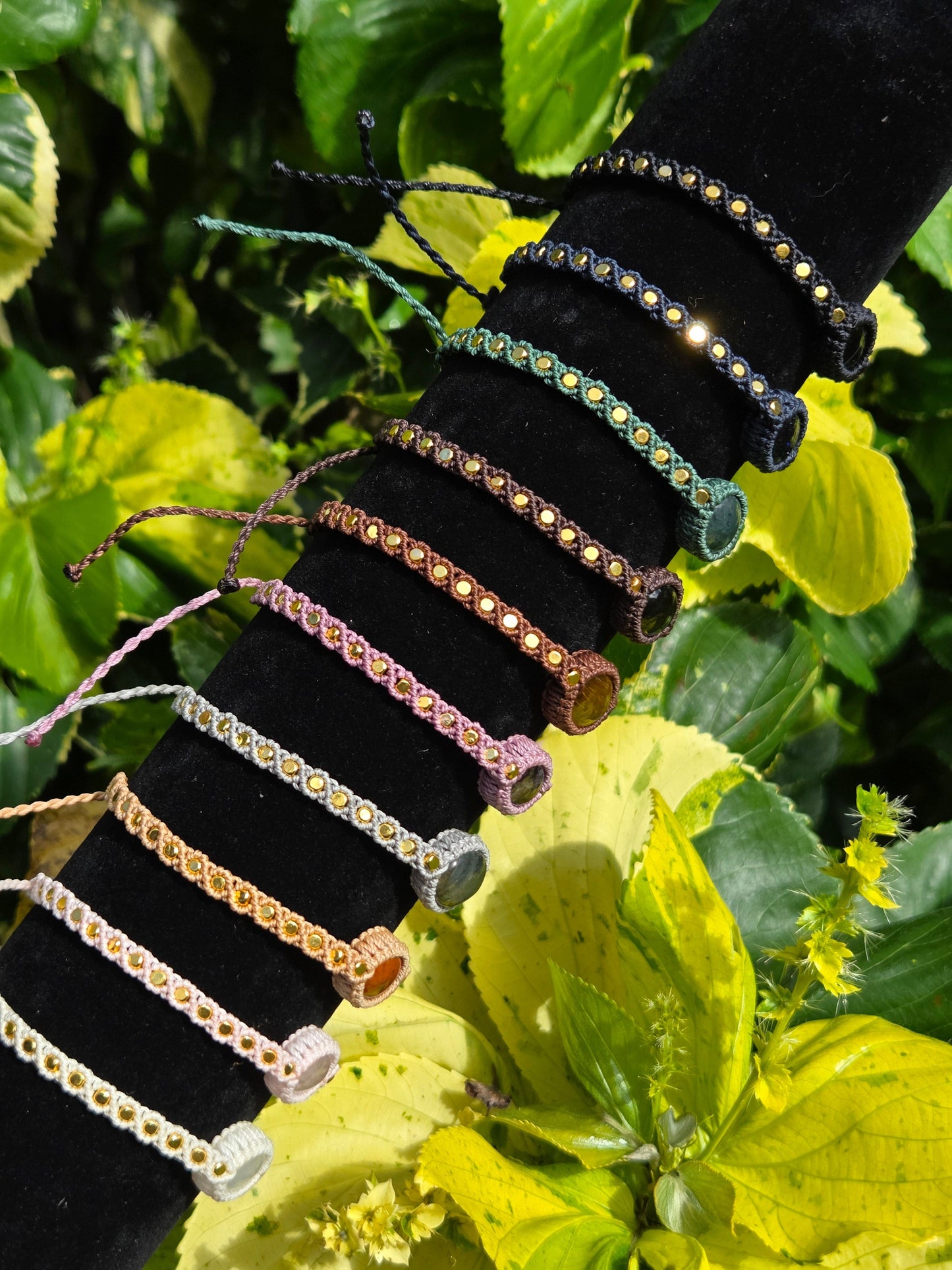 Jewellery Handmade Crystal Macrame Bracelet – Adjustable