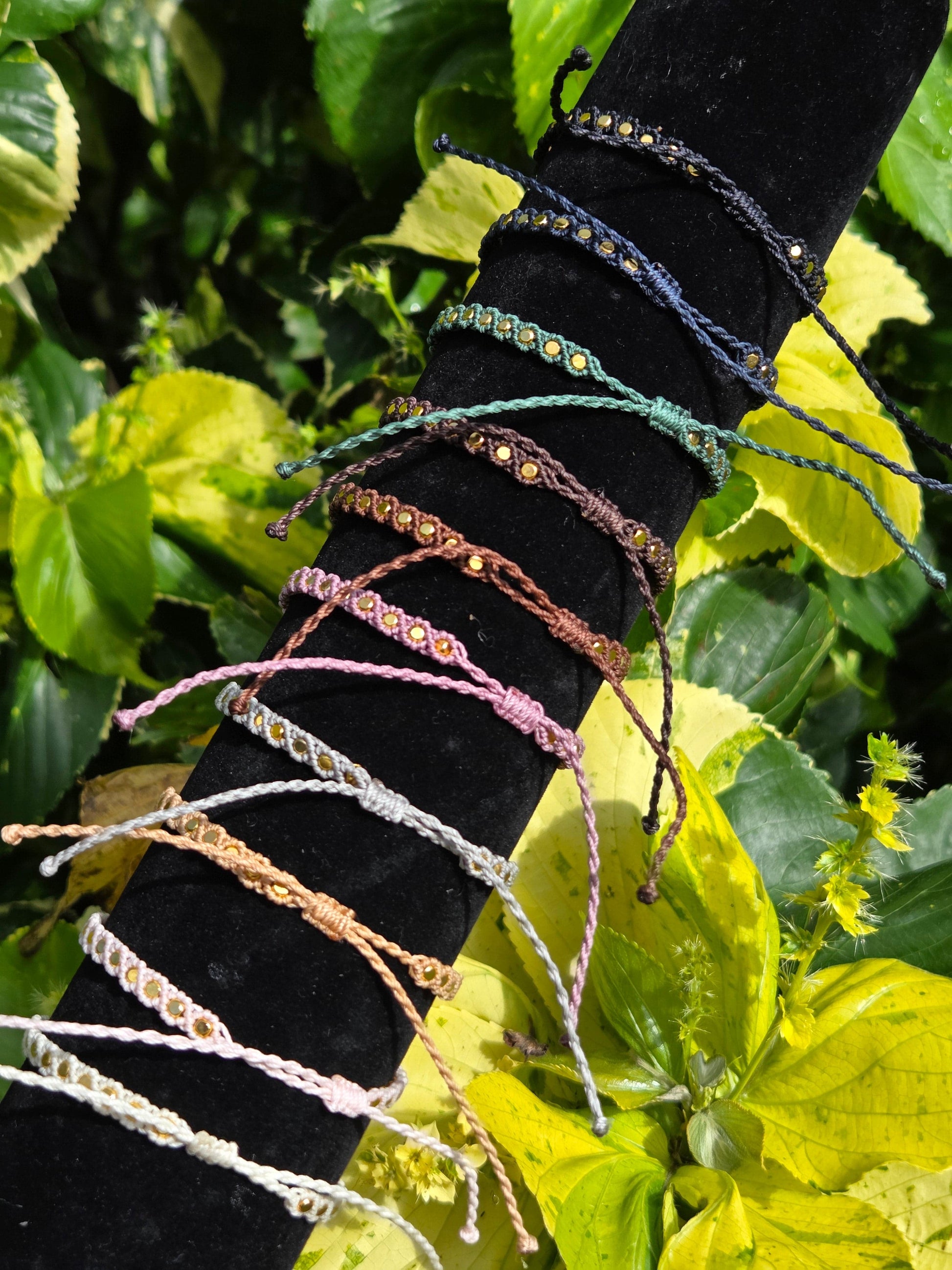 Jewellery Handmade Crystal Macrame Bracelet – Adjustable