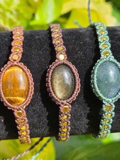 Jewellery Handmade Crystal Macrame Bracelet – Adjustable