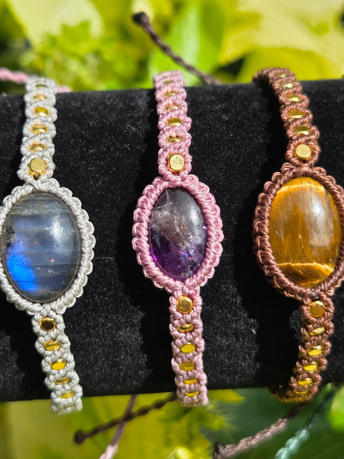 Jewellery Handmade Crystal Macrame Bracelet – Adjustable