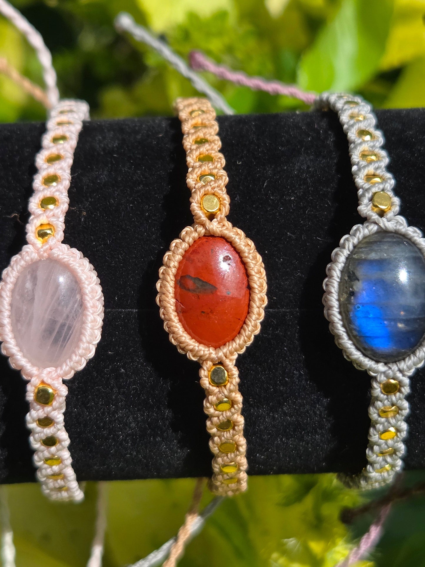 Jewellery Handmade Crystal Macrame Bracelet – Adjustable