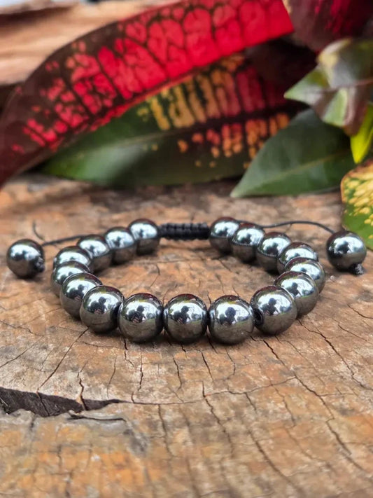 Hematite Bracelet - 10mm Adjustable - Jewellery Australia