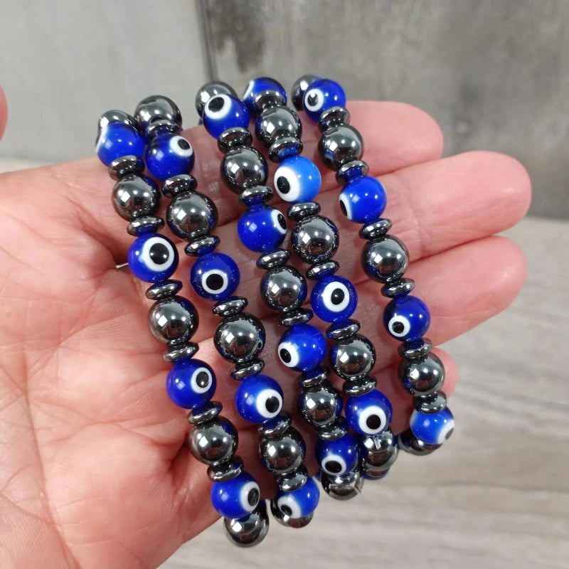 Hematite Bracelet - Evil Eye Protection - 8mm - Jewellery Australia