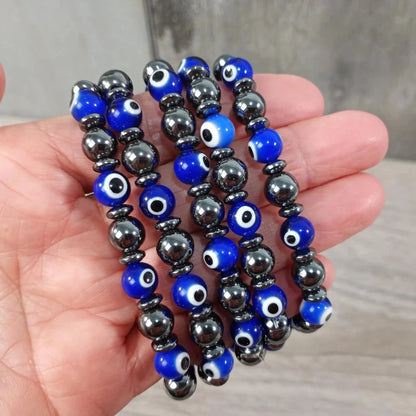Hematite Bracelet - Evil Eye Protection - 8mm - Jewellery Australia
