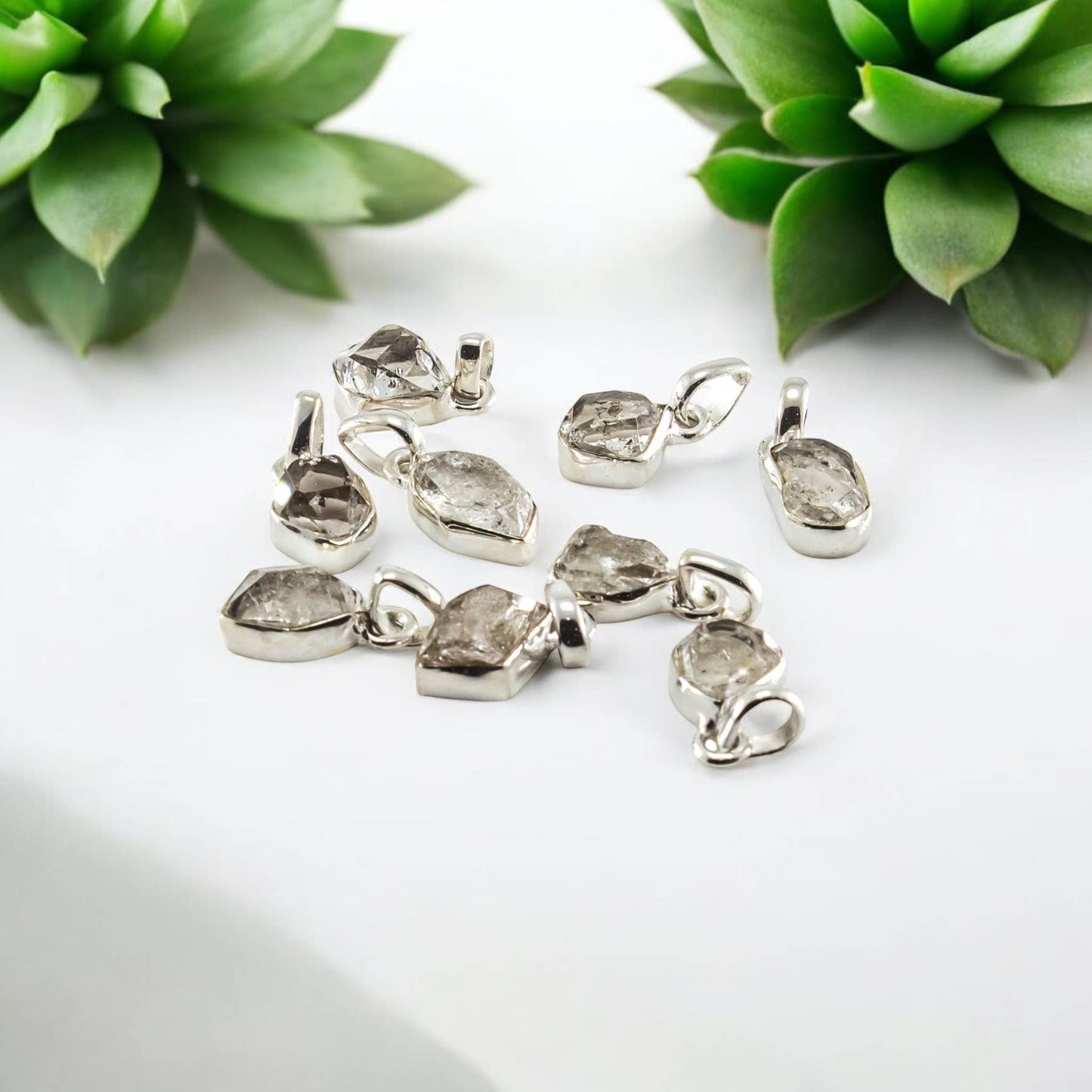 Jewellery Herkimer Diamond Pendant Necklaces Sterling Silver 925