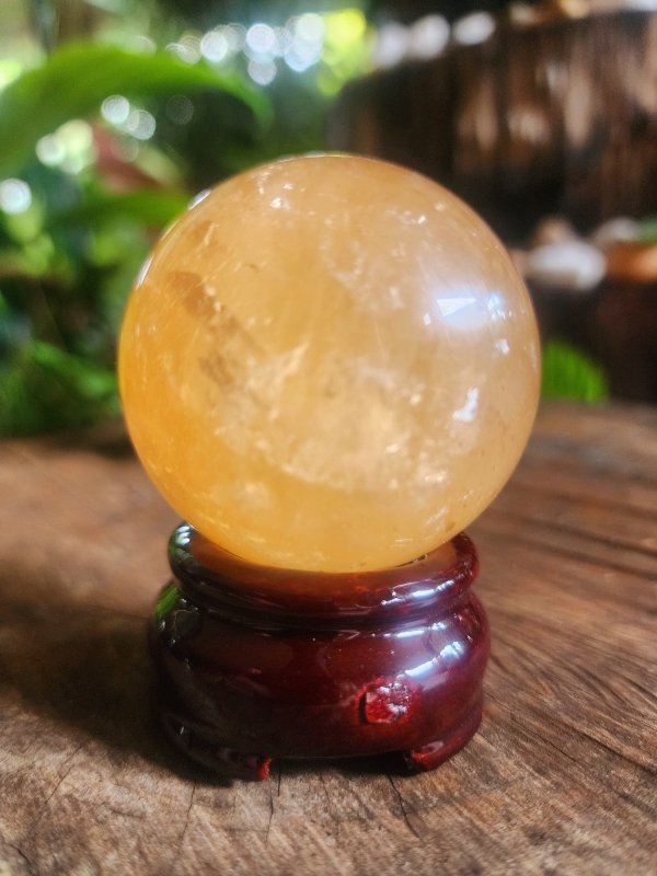 Honey Calcite Sphere 197g - Crystals Australia