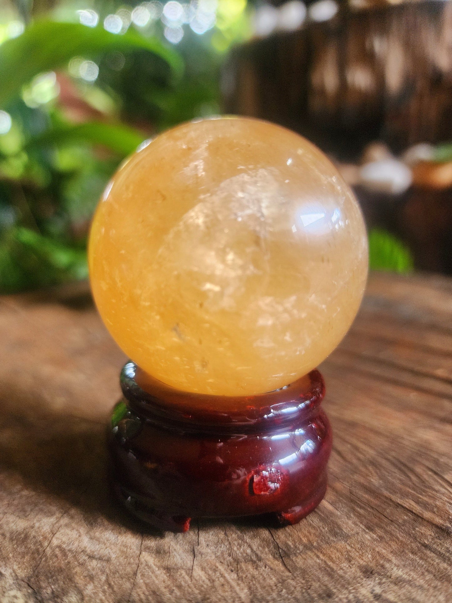 Honey Calcite Sphere 197g Australia