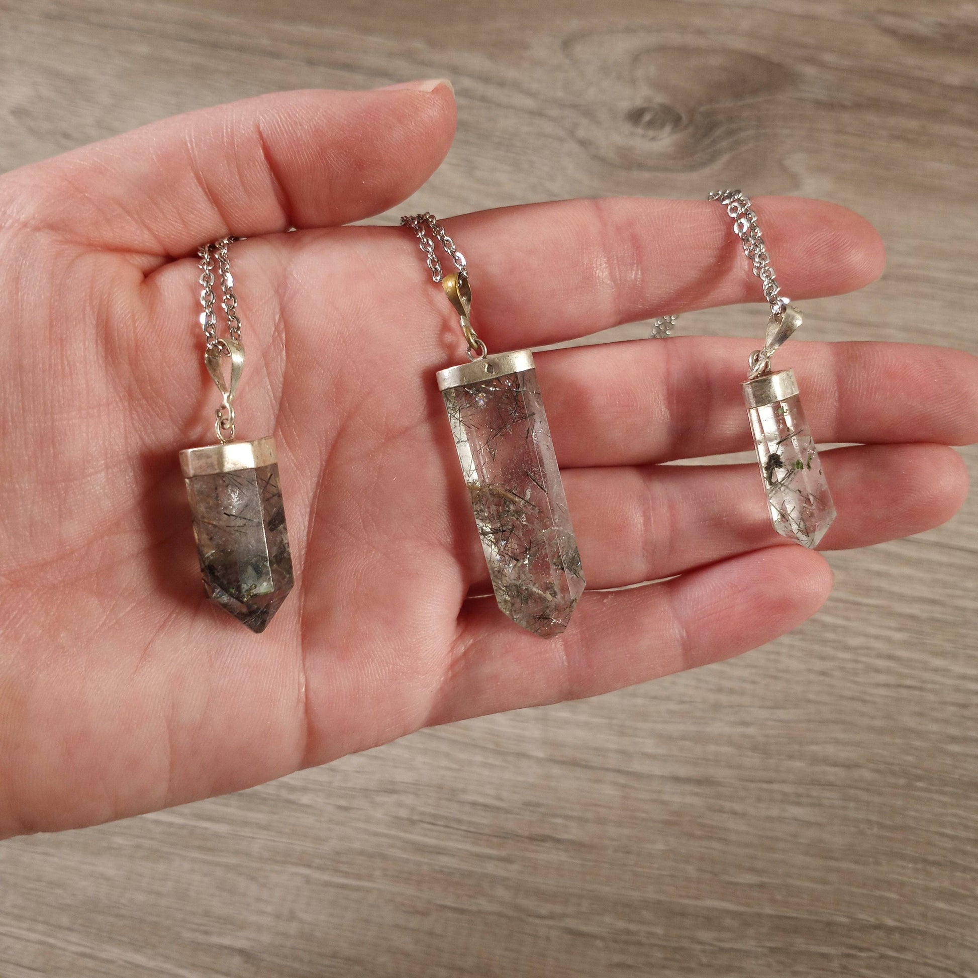 Crystals Included Quartz Necklace Australia