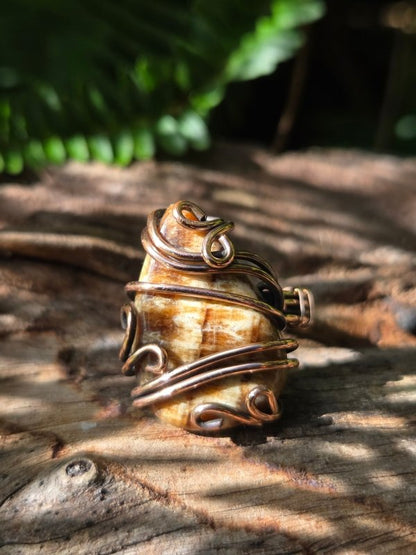 Jasper Copper Wire Wrapped Ring - Jewellery Australia