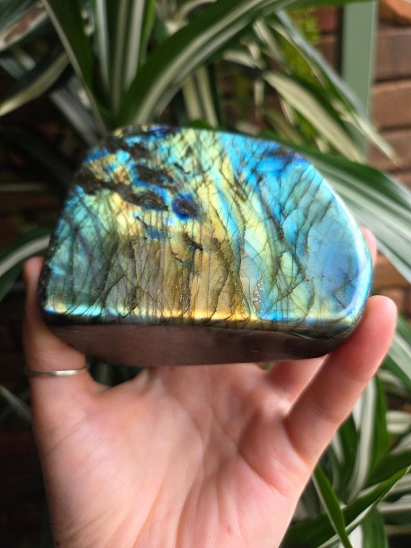 Labradorite Freeform Polished Slab 685g - Crystals Australia