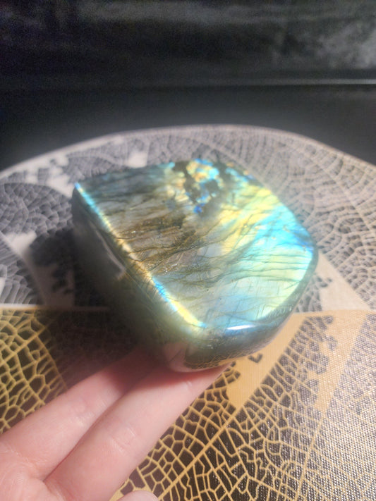Crystals Labradorite Freeform Polished Slab 685g Australia