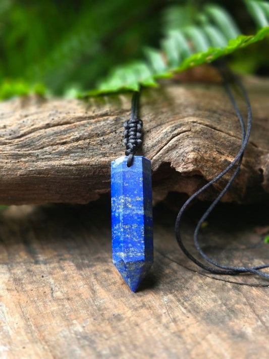 Lapis Lazuli Point Pendant Necklace - Jewellery Australia