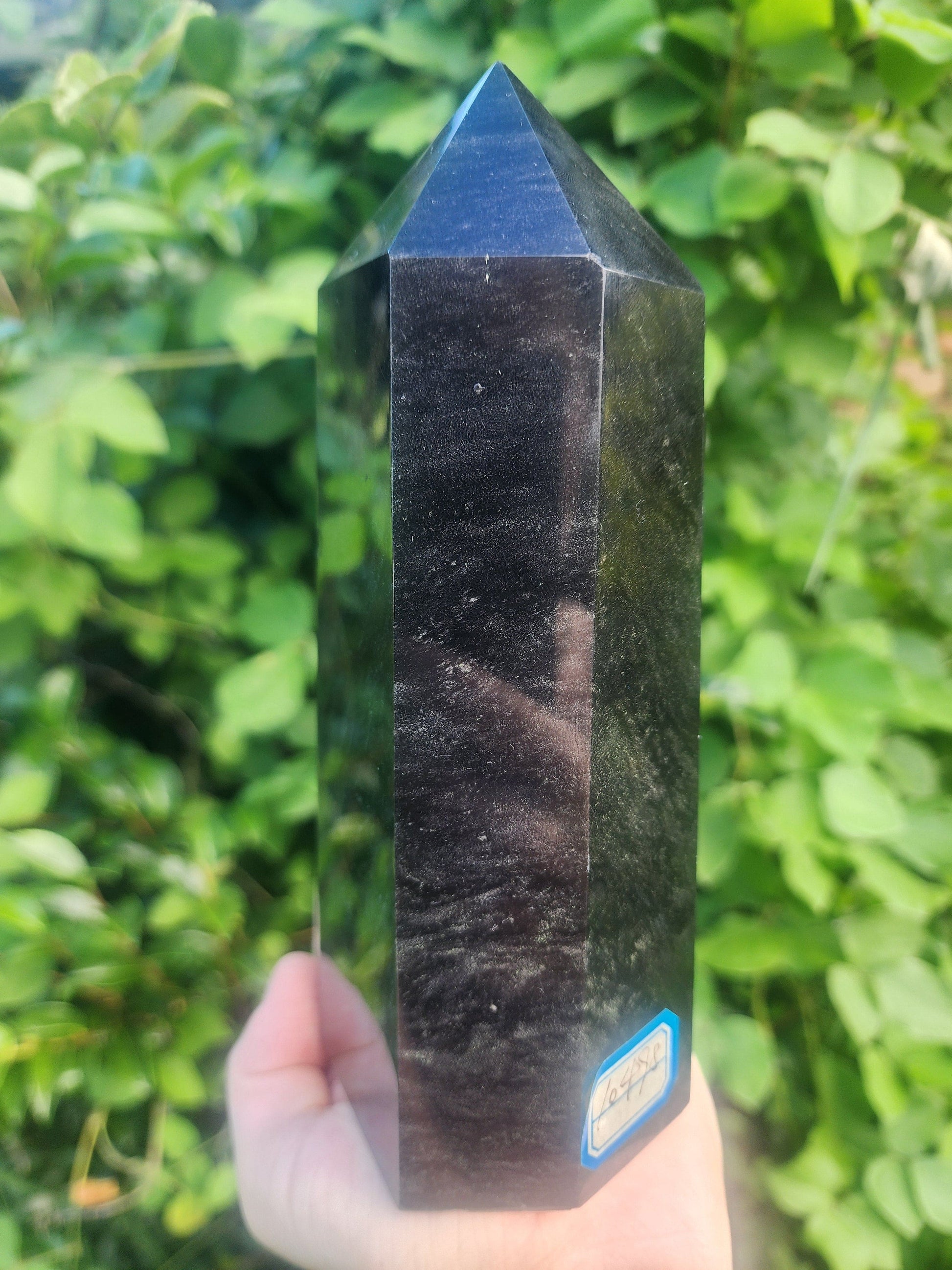 Large Black Obsidian Tower Point 1183g Australia