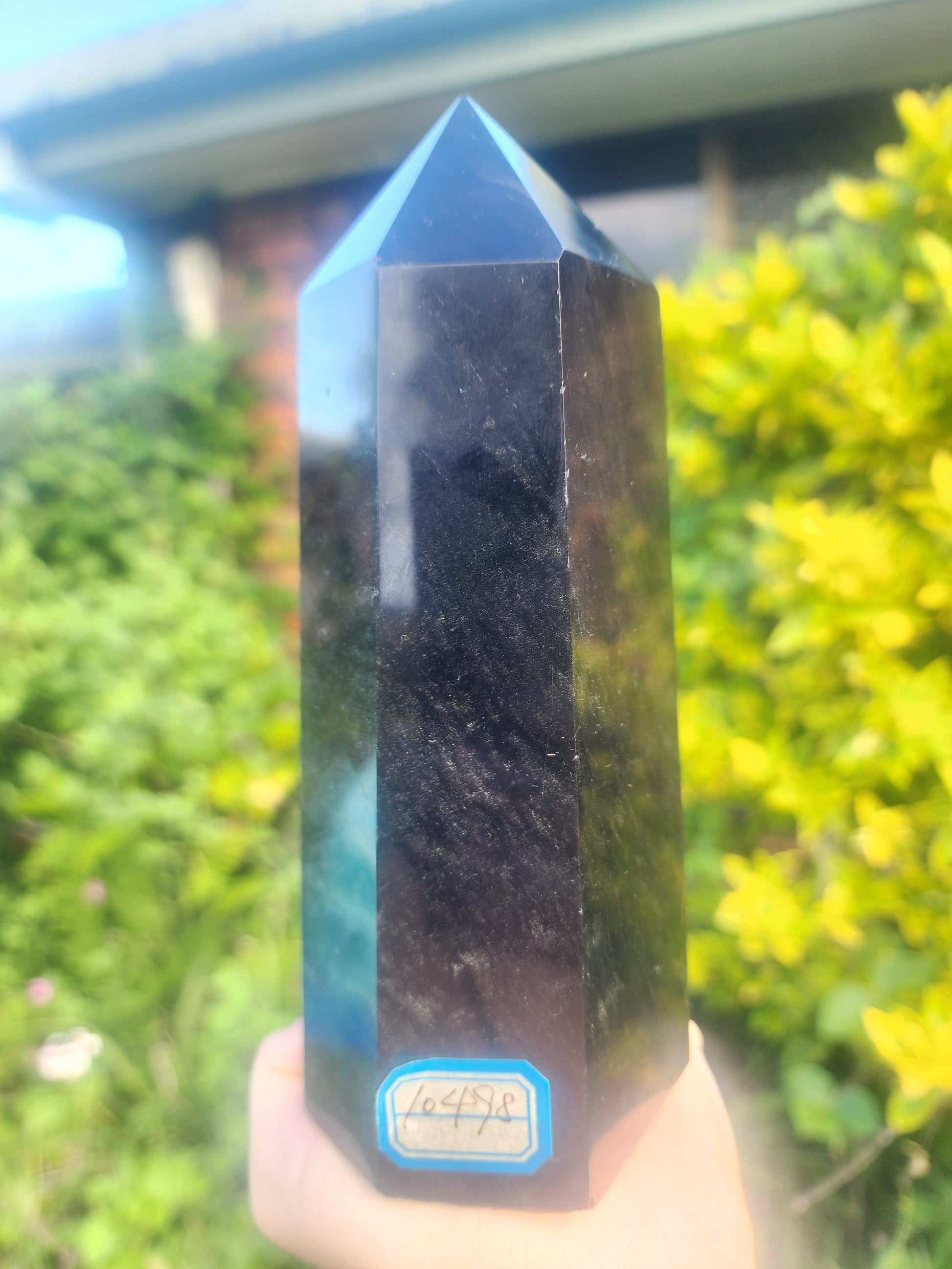 Large Black Obsidian Tower Point 1183g Australia
