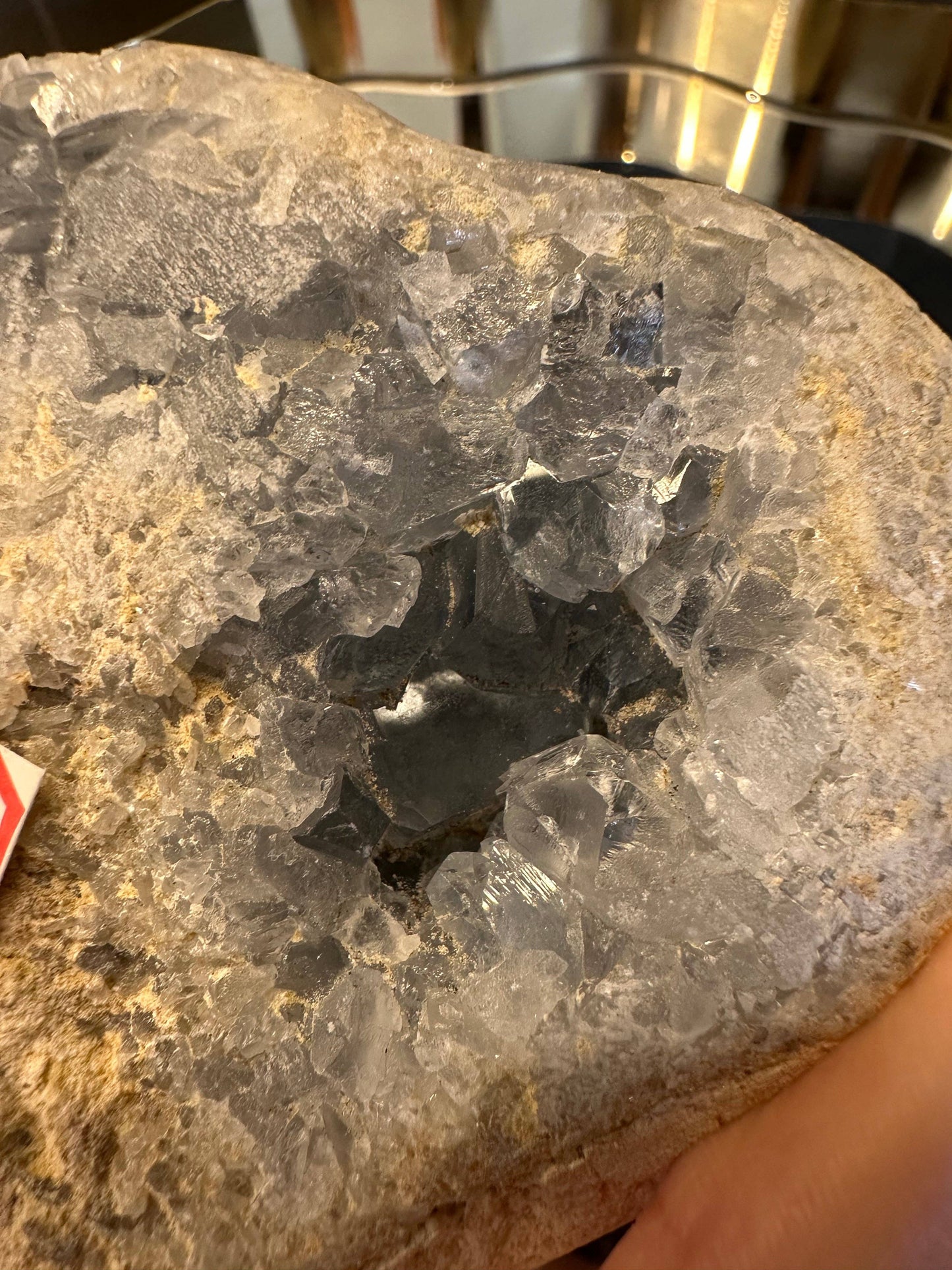 Crystals Large Blue Celestite Heart Cluster 530g Australia