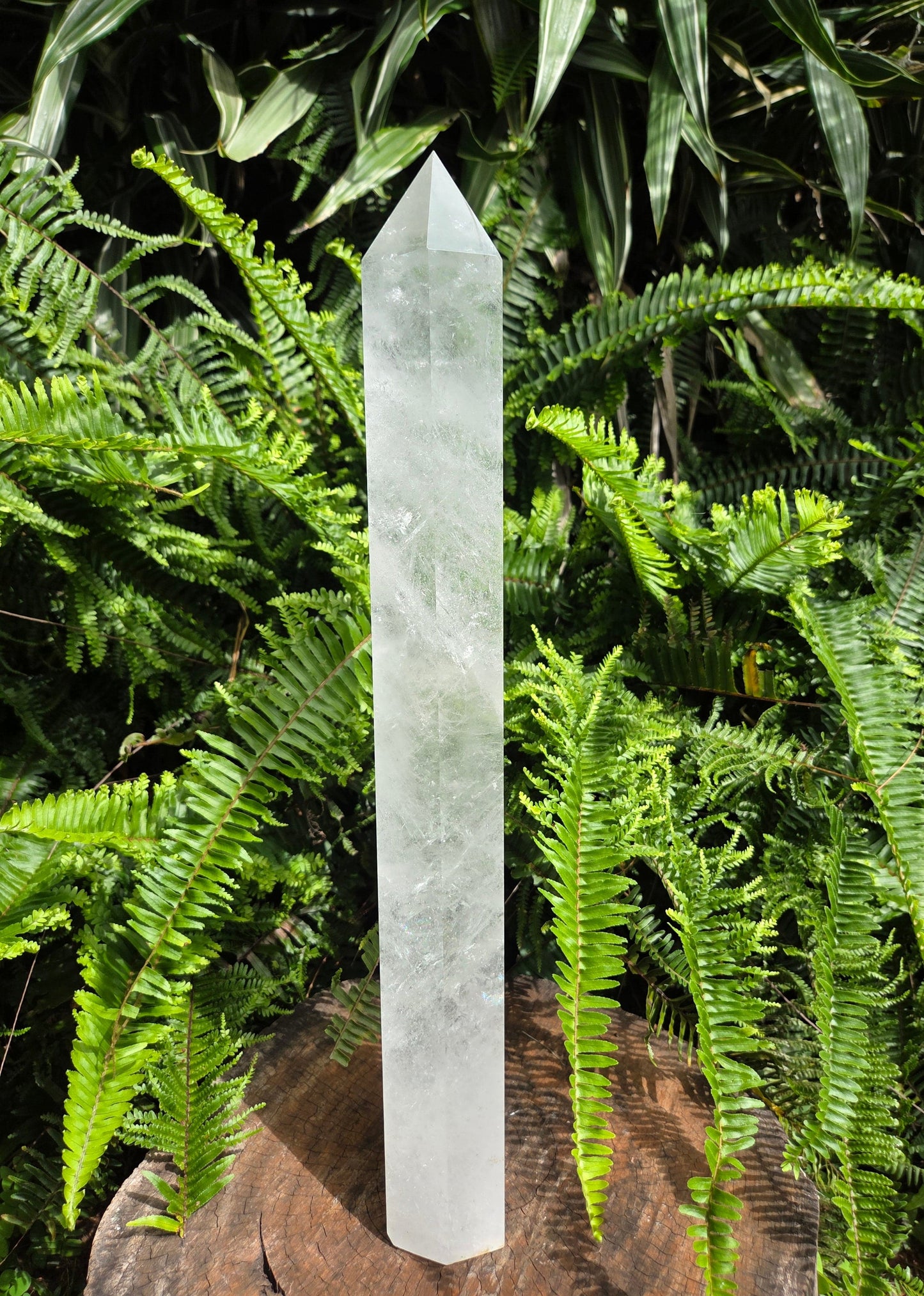 Crystals Large Clear Quartz Crystal Tower Point 46cm
