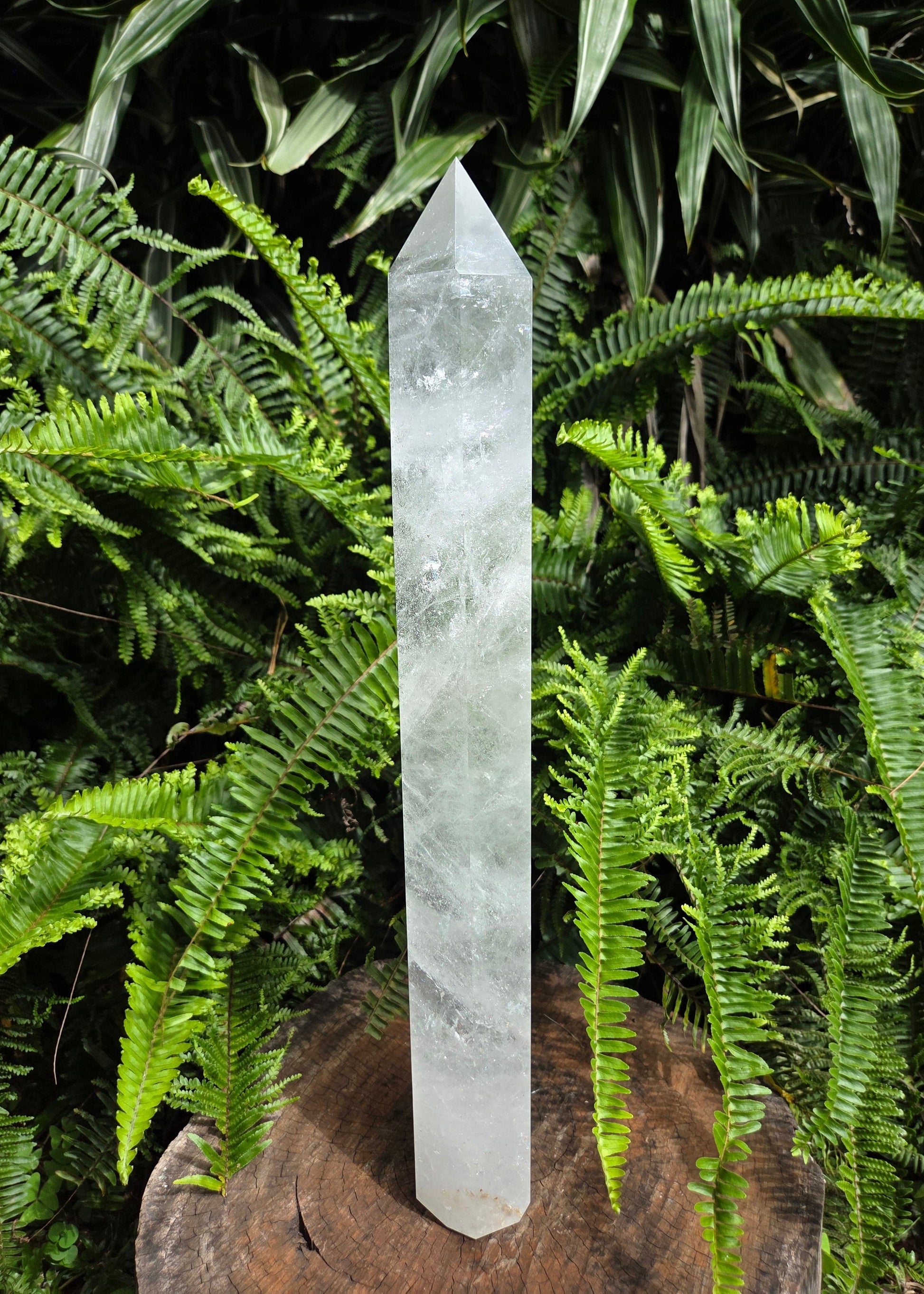 Crystals Large Clear Quartz Crystal Tower Point 46cm