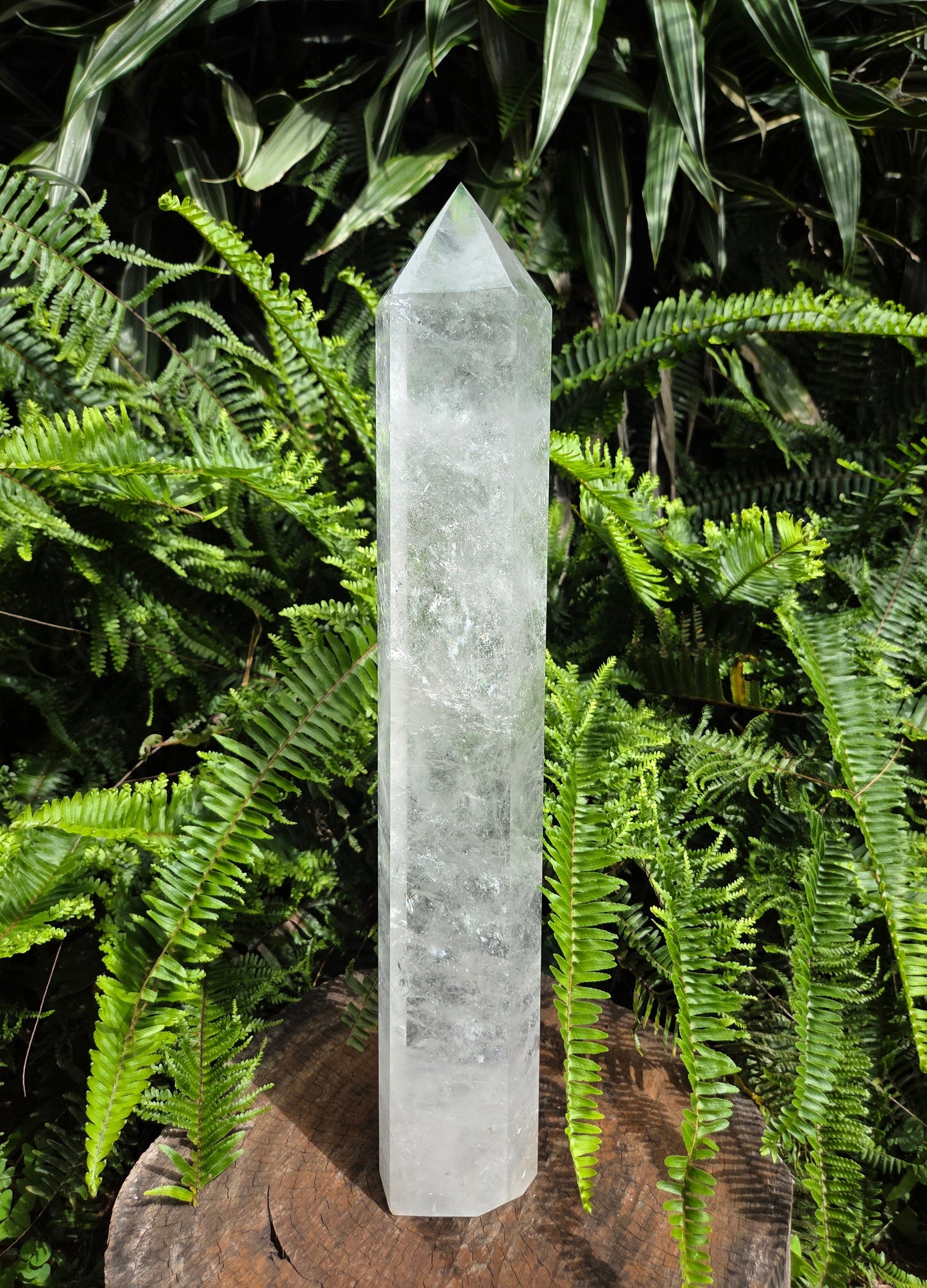 Crystals Large Clear Quartz Crystal Tower Point 46cm
