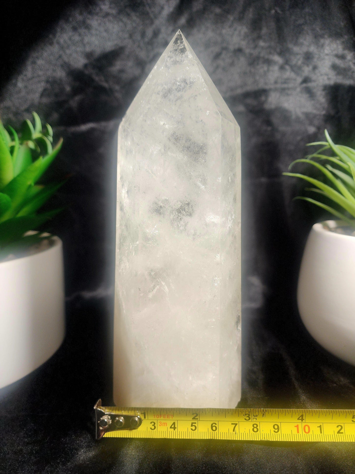 Crystals Large Clear Quartz Tower Point 1150g 20cm Australia