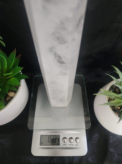 Crystals Large Clear Quartz Tower Point 1684g 36cm