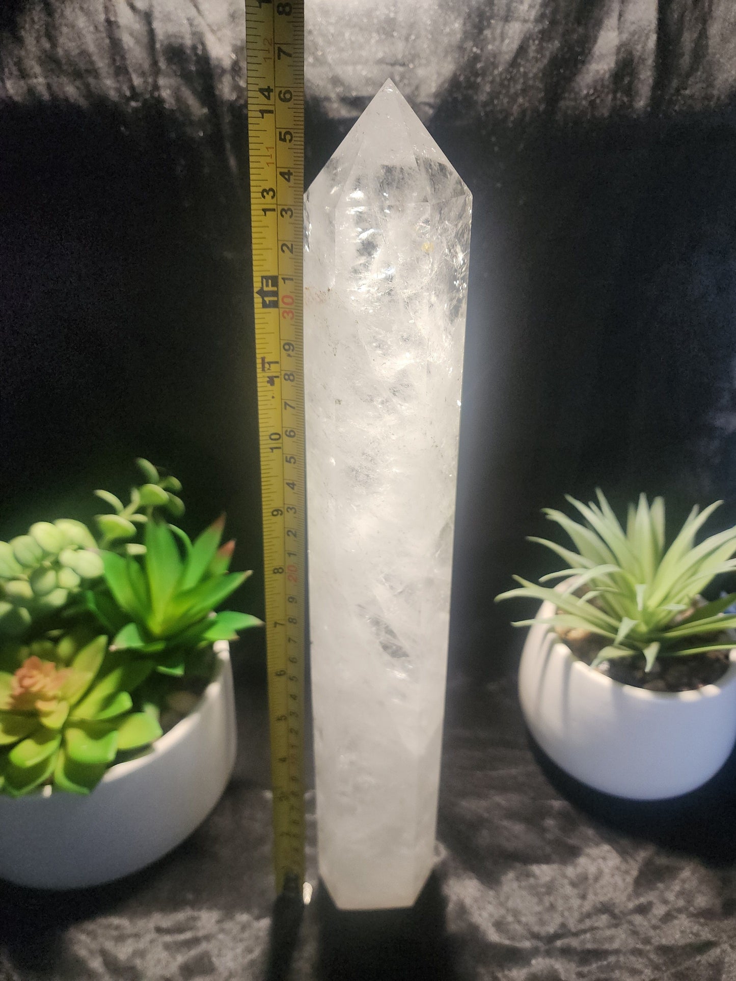 Crystals Large Clear Quartz Tower Point 1684g 36cm