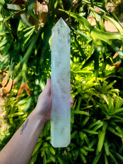 Crystals Large Clear Quartz Tower Point 1684g 36cm