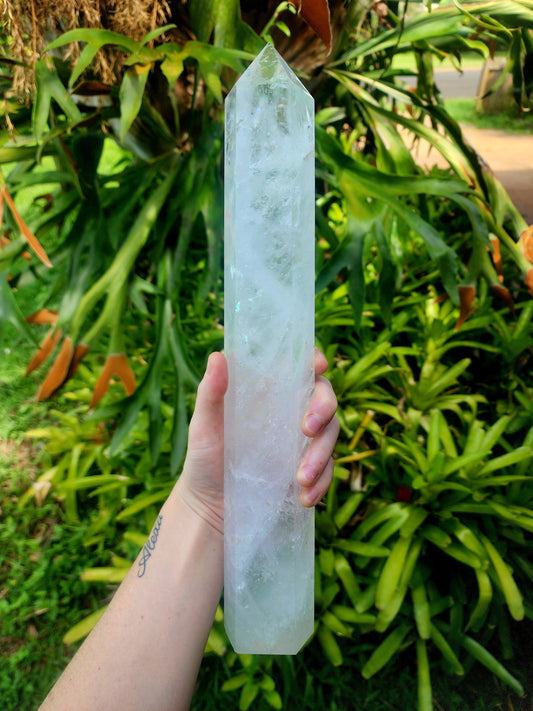 Crystals Large Clear Quartz Tower Point 1684g 36cm