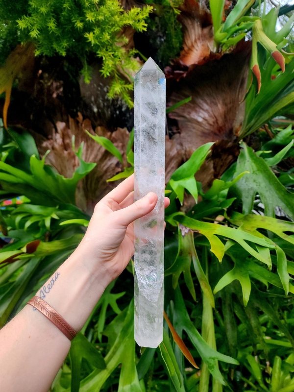 Large Clear Quartz Tower Point 37cm - Crystals Australia