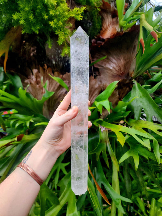 Crystals Large Clear Quartz Tower Point 37cm Australia
