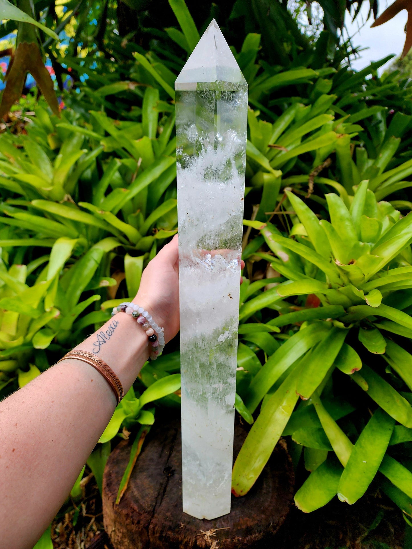 Crystals Large Clear Quartz Tower Point 51cm