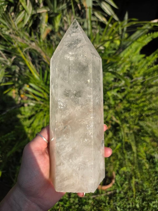 Large Clear Quartz Tower Point Generator - Crystals Australia