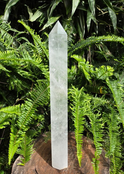 Large Clear Quartz Tower Point Generator 46cm - Crystals Australia